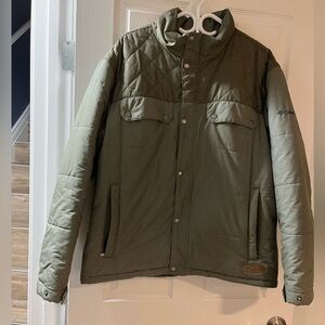 Men’s kahki green Columbia winter jacket.